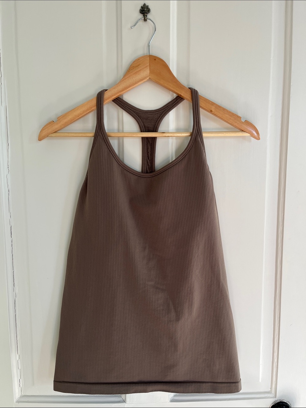 Athleta Ribbed Racerback Tank Top - Brown - Picture 1 of 3